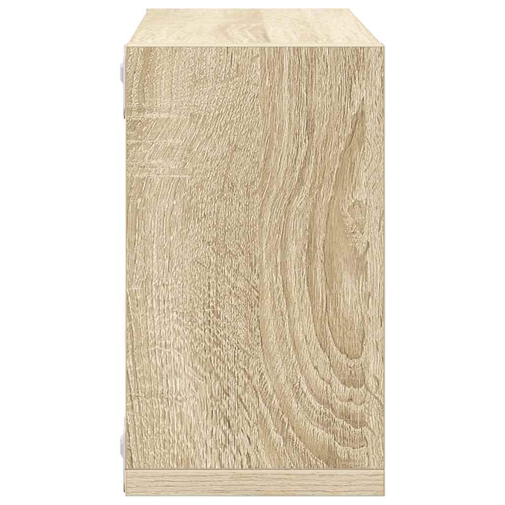Wall Cube Shelves 6 pcs Sonoma Oak 26x15x26 cm