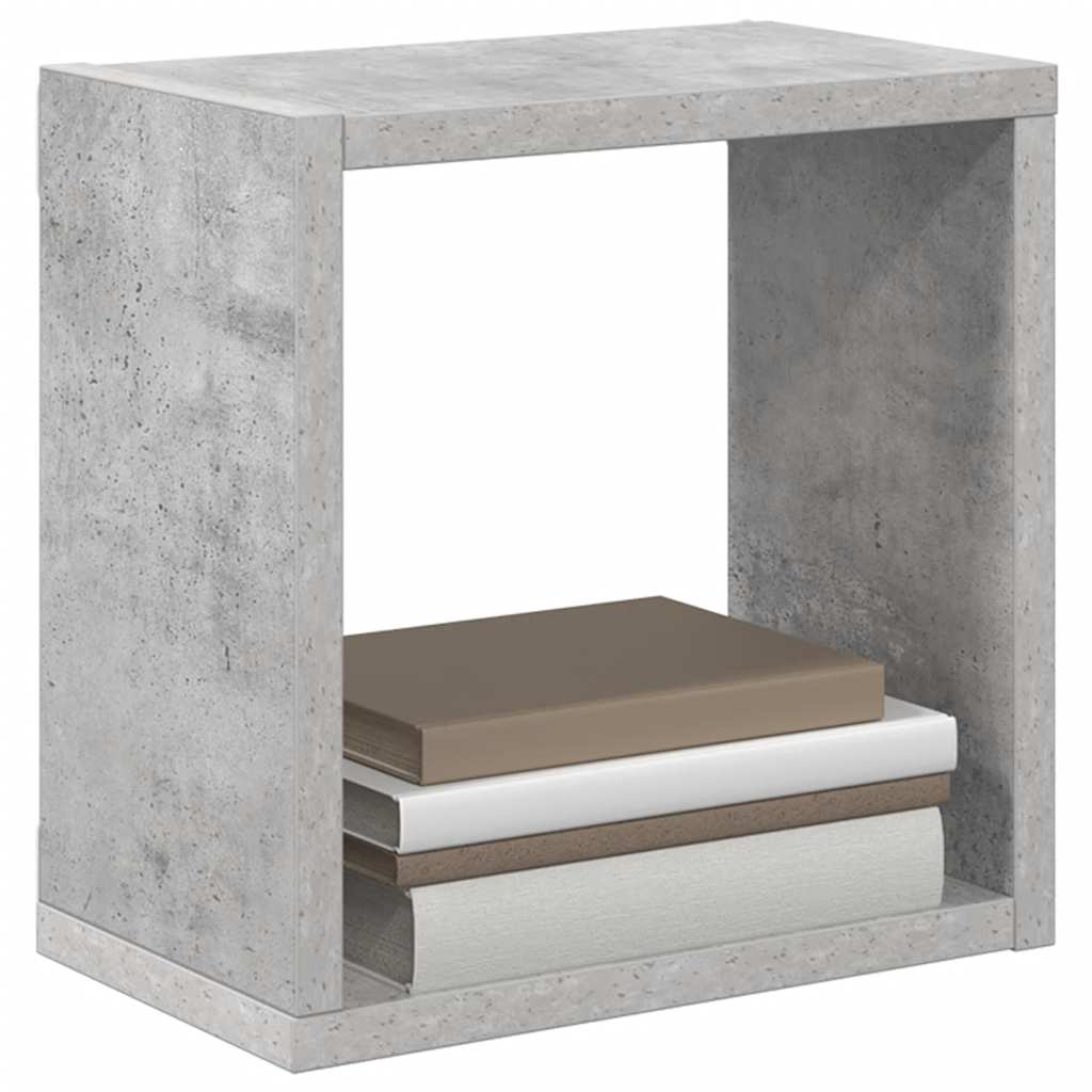 Wall Cube Shelves 4 pcs Concrete Grey 26x15x26 cm