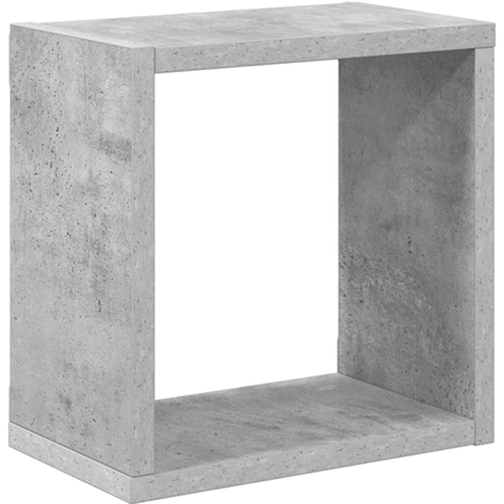 Wall Cube Shelves 4 pcs Concrete Grey 26x15x26 cm