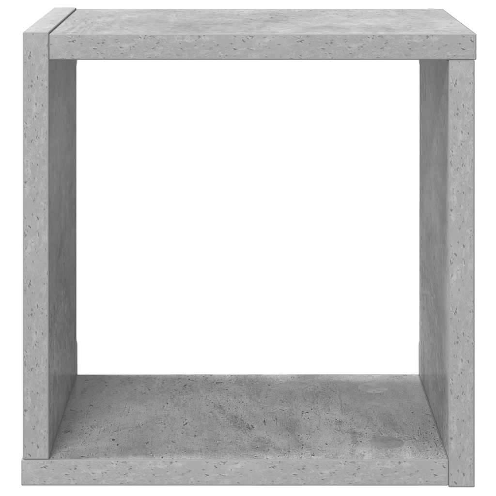 Wall Cube Shelves 4 pcs Concrete Grey 26x15x26 cm