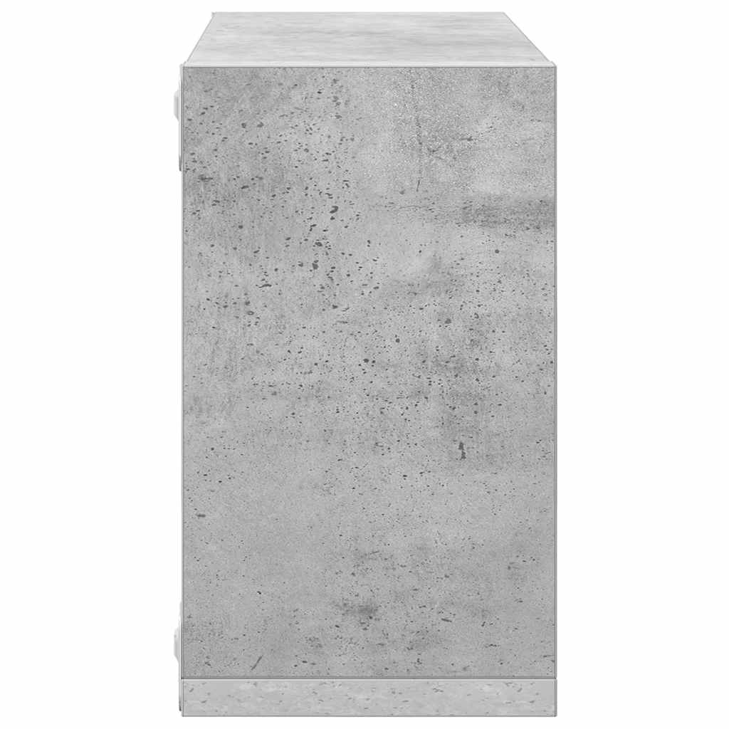 Wall Cube Shelves 4 pcs Concrete Grey 26x15x26 cm