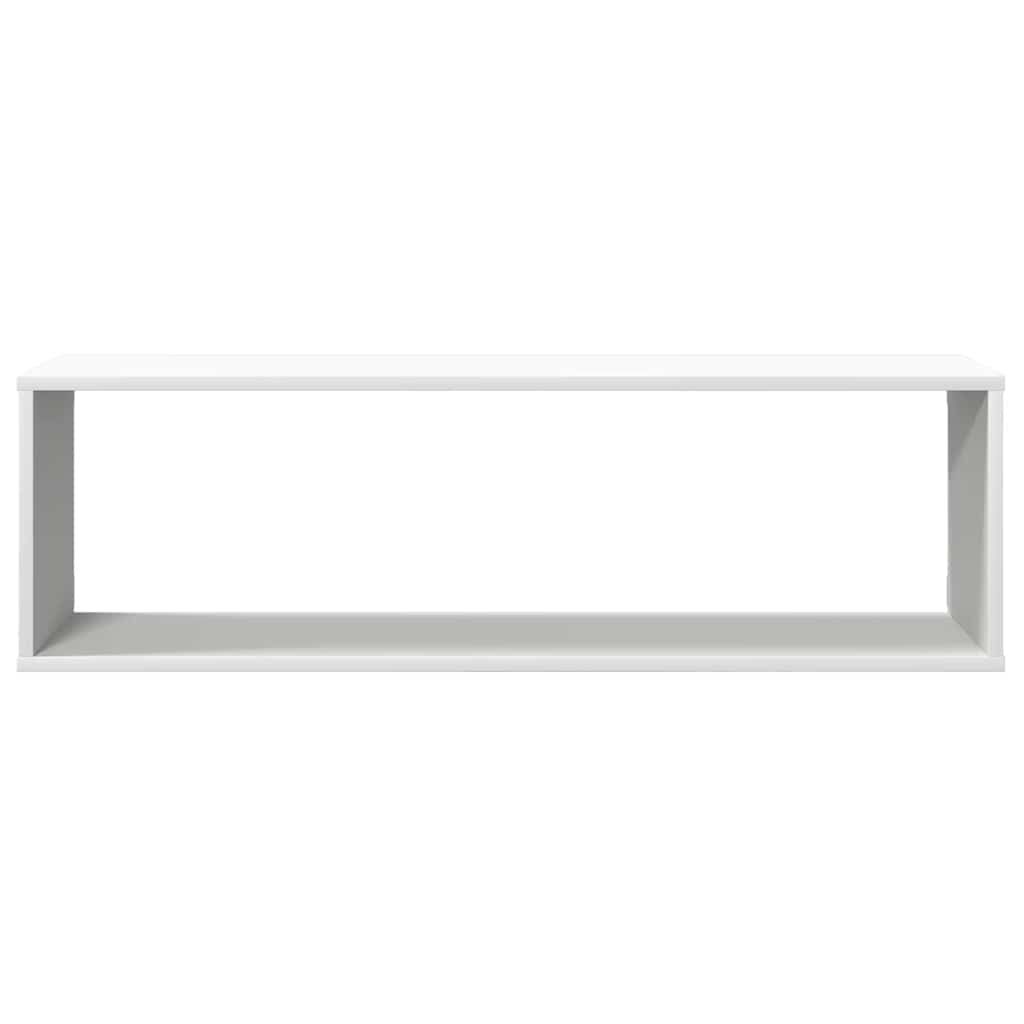 Wall Cube Shelf 2 pcs White 100x15x30 cm Engineered Wood