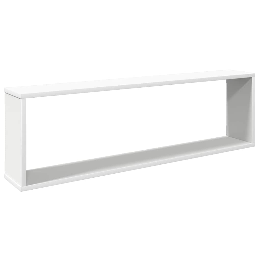 Wall Cube Shelf 4 pcs White 100x15x30 cm Engineered Wood
