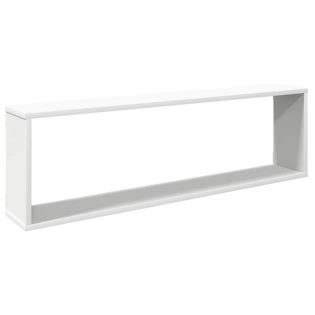 Wall Cube Shelf 4 pcs White 100x15x30 cm Engineered Wood