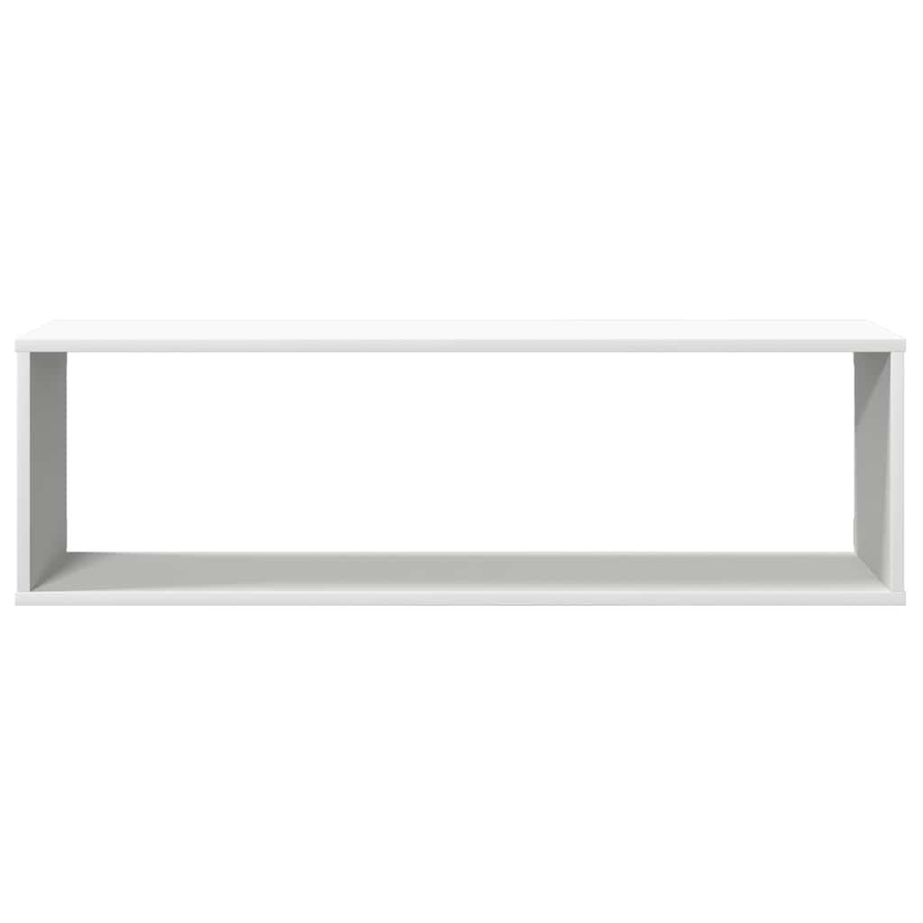 Wall Cube Shelf 4 pcs White 100x15x30 cm Engineered Wood
