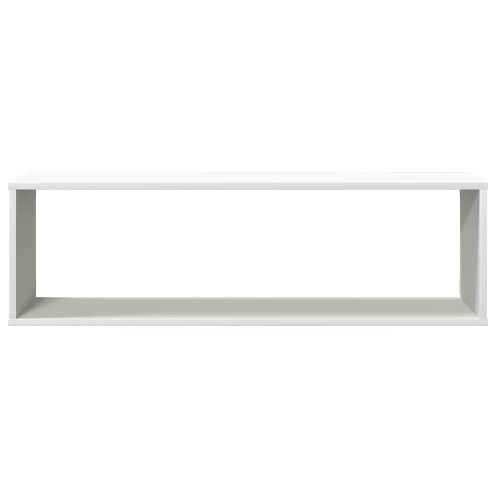Wall Cube Shelf 4 pcs White 100x15x30 cm Engineered Wood