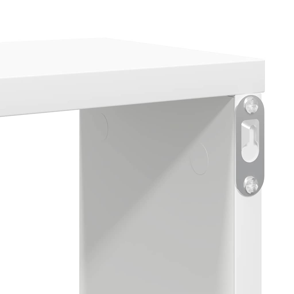 Wall Cube Shelf 4 pcs White 100x15x30 cm Engineered Wood