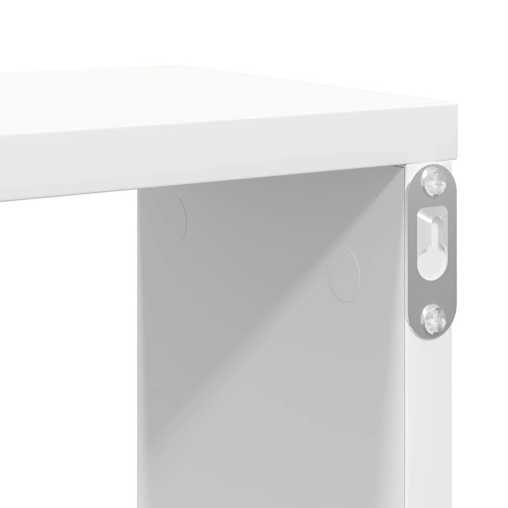 Wall Cube Shelf 4 pcs White 100x15x30 cm Engineered Wood