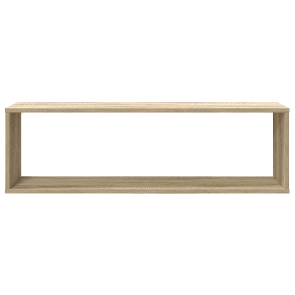 Wall Cube Shelf 2 pcs Sonoma Oak 100x15x30 cm Engineered Wood