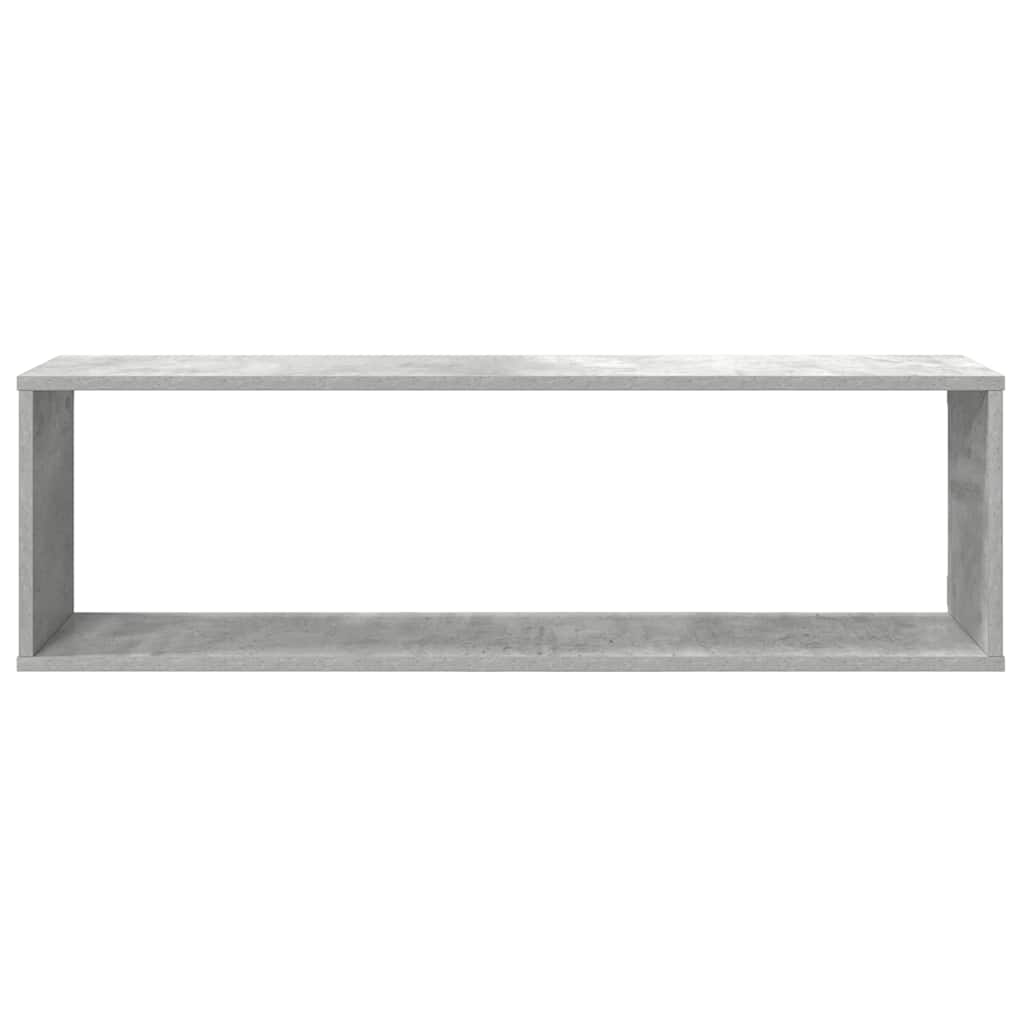 Wall Cube Shelves 4 pcs Concrete Grey 100x15x30 cm