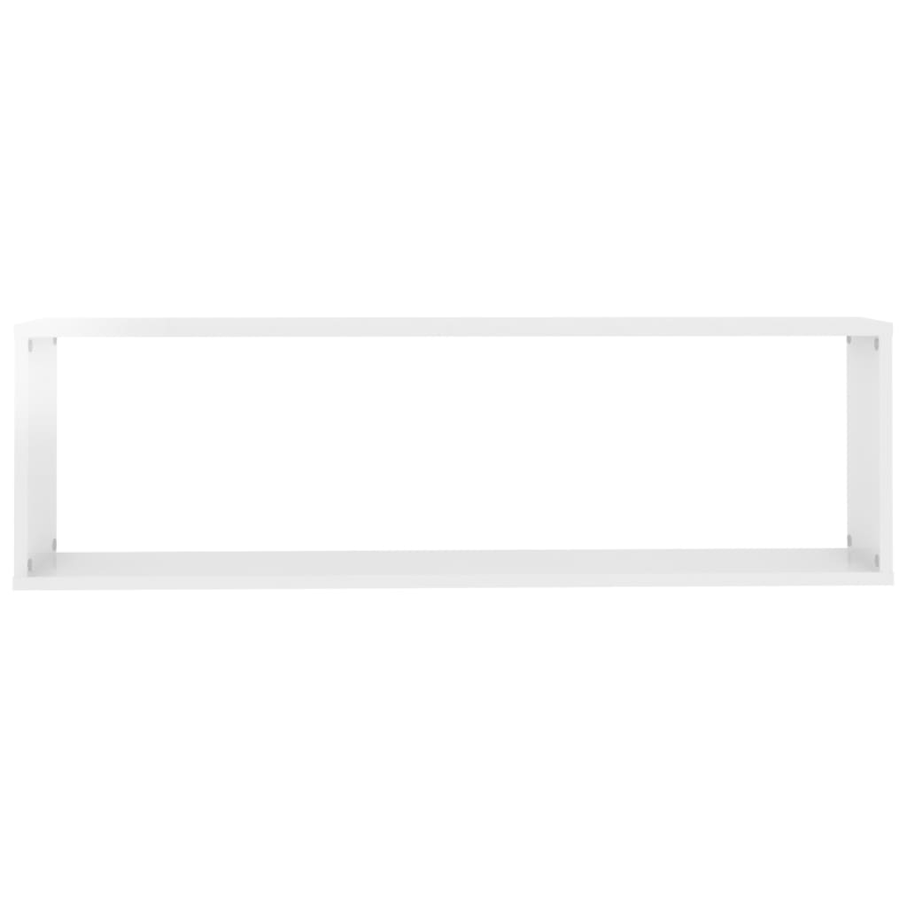 vidaXL Wall Cube Shelf 4 pcs High Gloss White 100x15x30 cm Engineered Wood