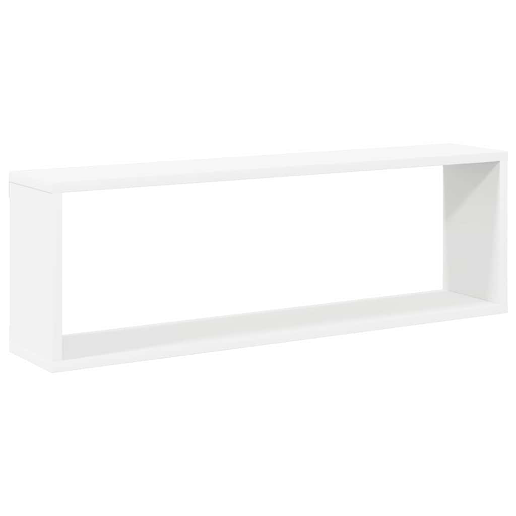 807106 vidaXL Wall Cube Shelves 2 pcs White 80x15x26,5 cm Engineered Wood