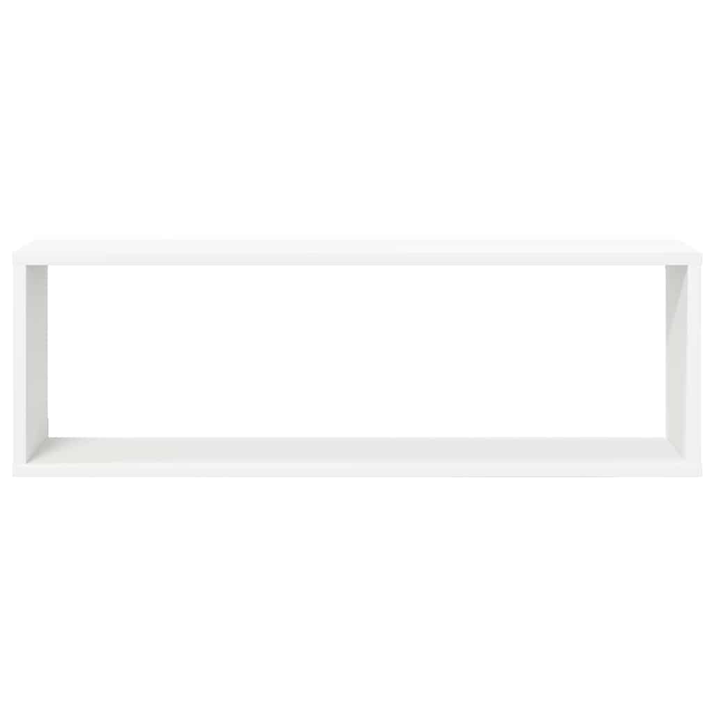 807106 vidaXL Wall Cube Shelves 2 pcs White 80x15x26,5 cm Engineered Wood