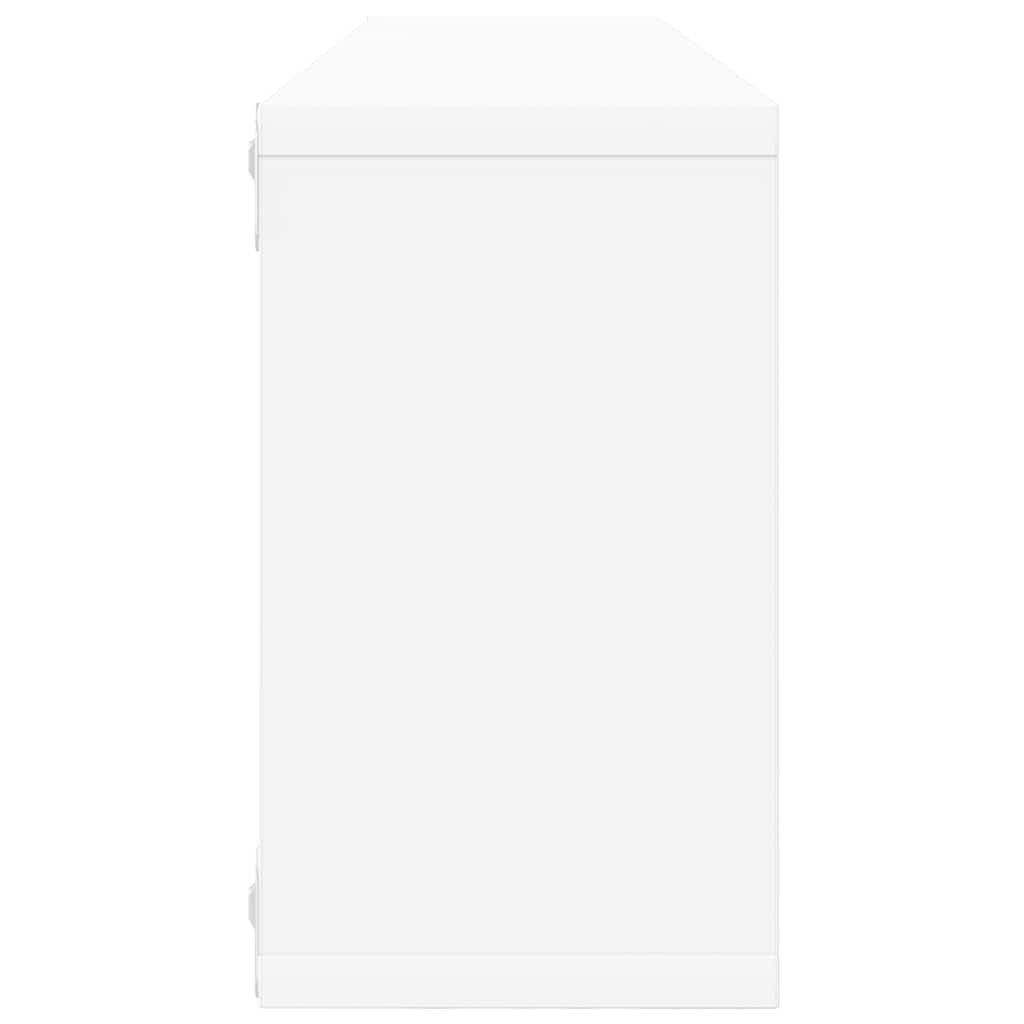 Wall Cube Shelf 2 pcs White 80x15x26.5 cm Engineered Wood