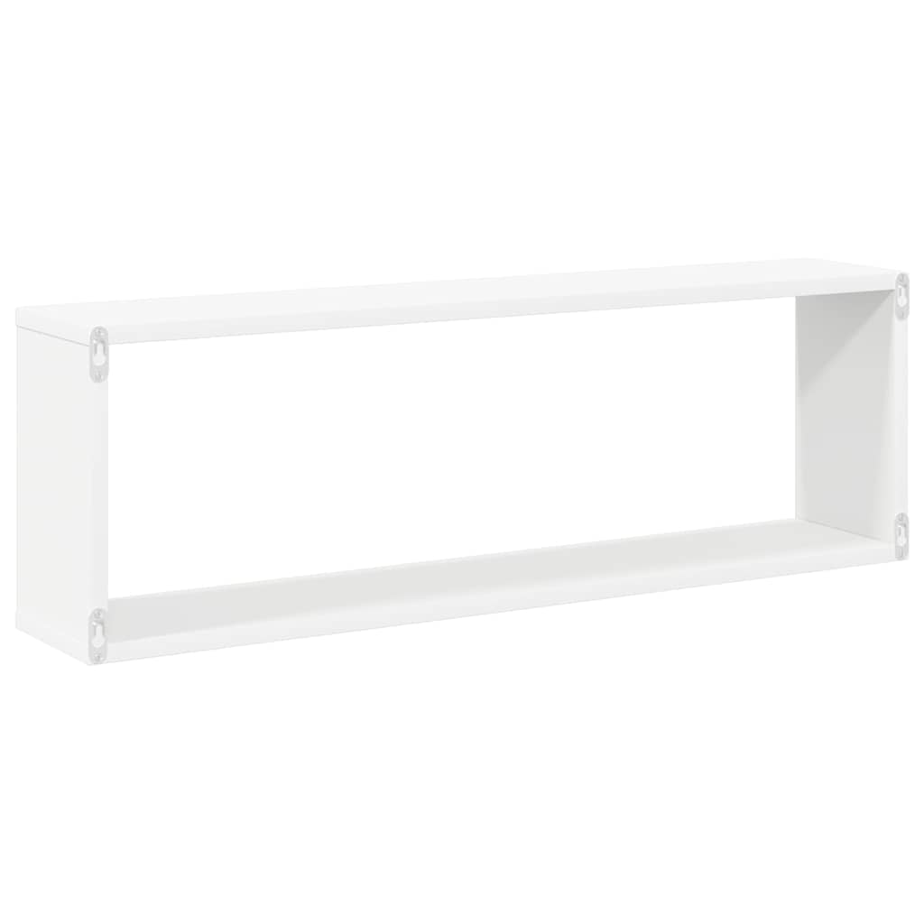 807106 vidaXL Wall Cube Shelves 2 pcs White 80x15x26,5 cm Engineered Wood