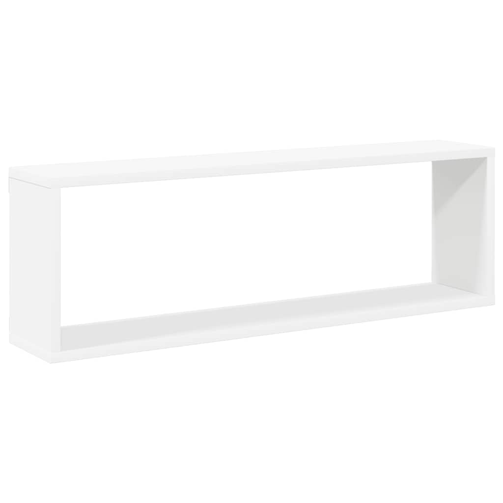 Wall Cube Shelf 4 pcs White 80x15x26.5 cm Engineered Wood