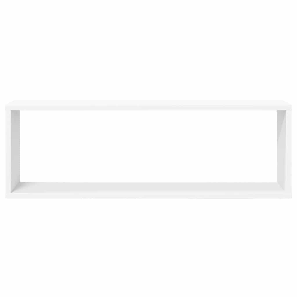 Wall Cube Shelf 4 pcs White 80x15x26.5 cm Engineered Wood