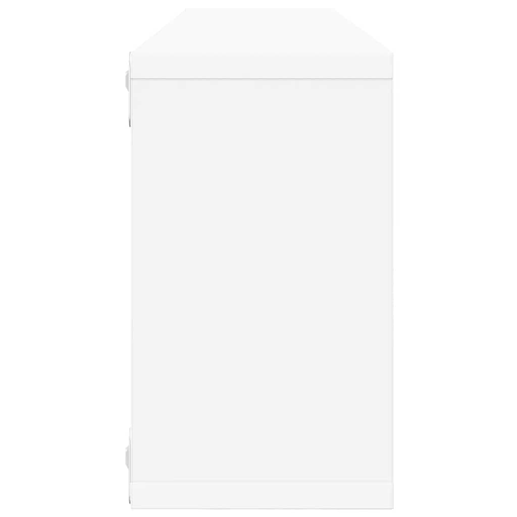 Wall Cube Shelf 4 pcs White 80x15x26.5 cm Engineered Wood