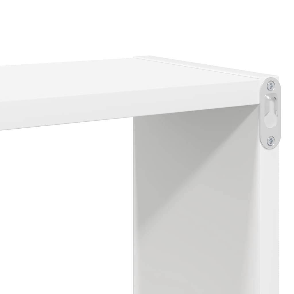 Wall Cube Shelf 4 pcs White 80x15x26.5 cm Engineered Wood