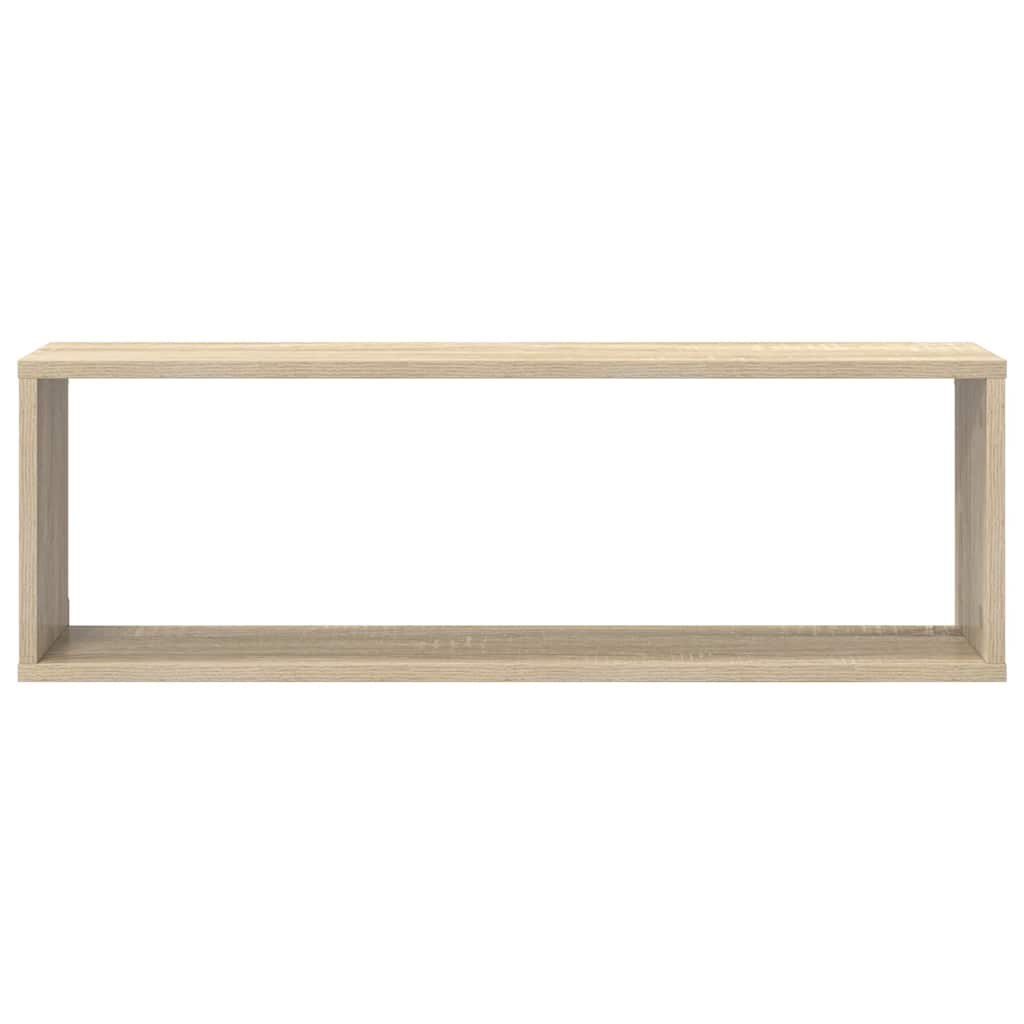 807115 vidaXL Wall Cube Shelves 2 pcs Sonoma Oak 80x15x26,5 cm Engineered Wood