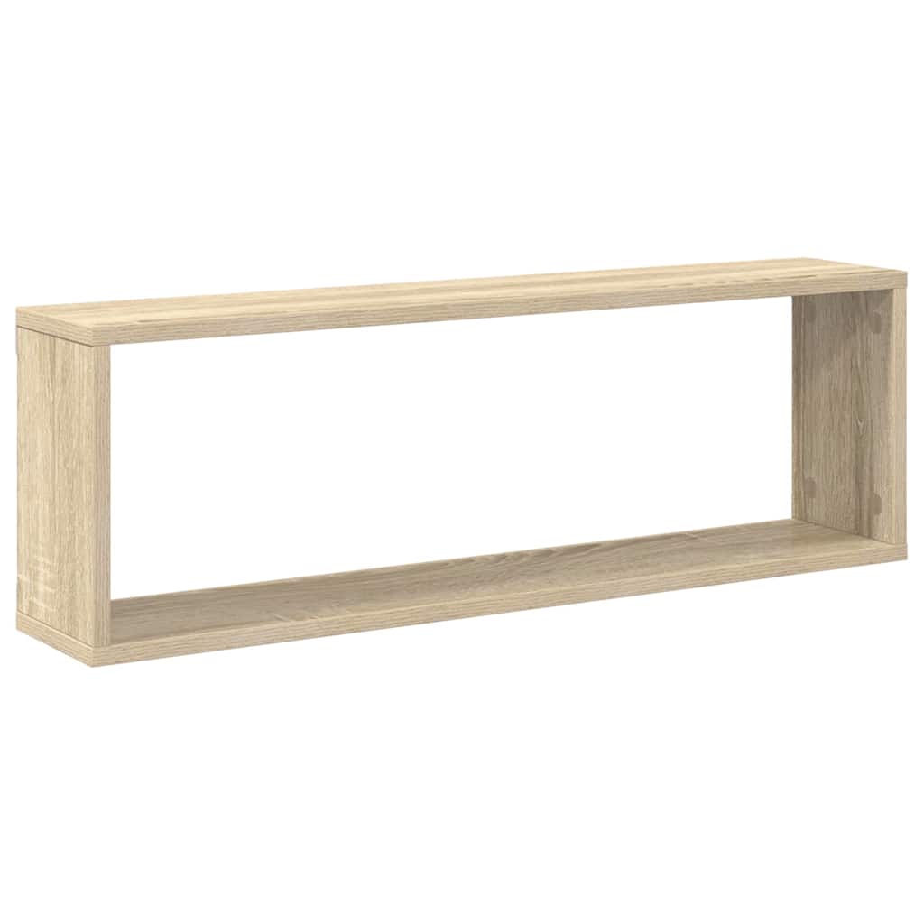 807116 vidaXL Wall Cube Shelves 4 pcs Sonoma Oak 80x15x26,5 cm Engineered Wood
