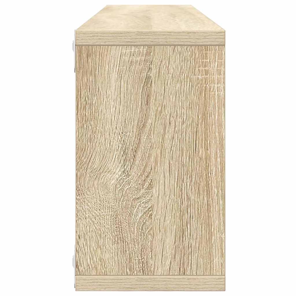 807116 vidaXL Wall Cube Shelves 4 pcs Sonoma Oak 80x15x26,5 cm Engineered Wood