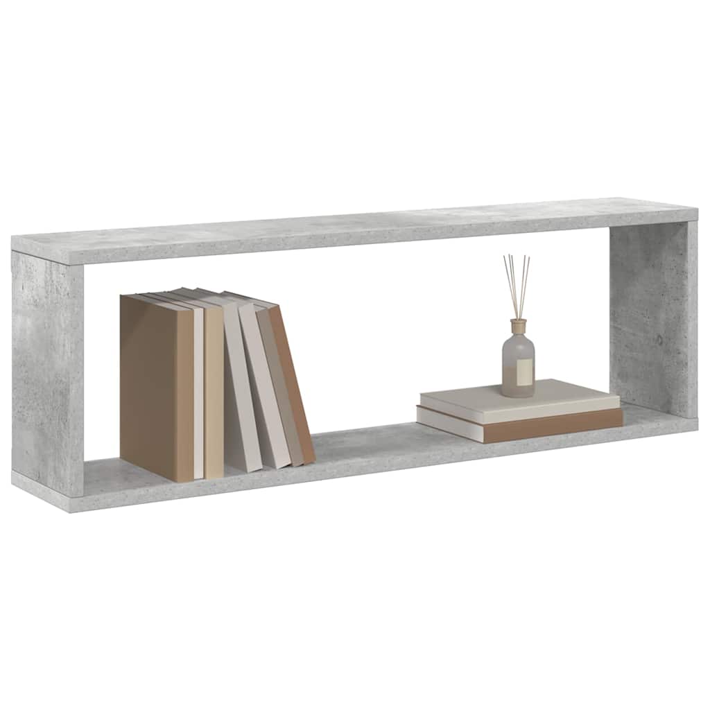Wall Cube Shelves 4 pcs Concrete Grey 80x15x26.5 cm