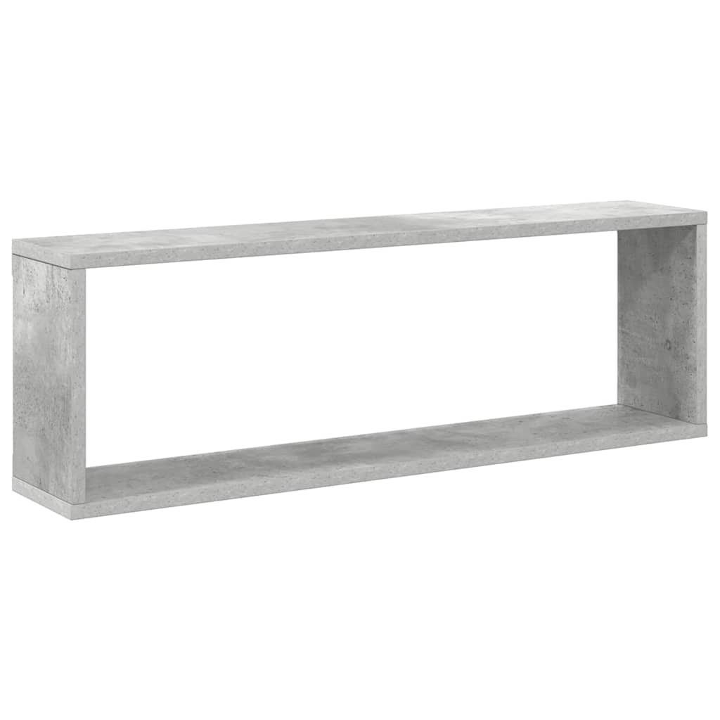 Wall Cube Shelves 4 pcs Concrete Grey 80x15x26.5 cm
