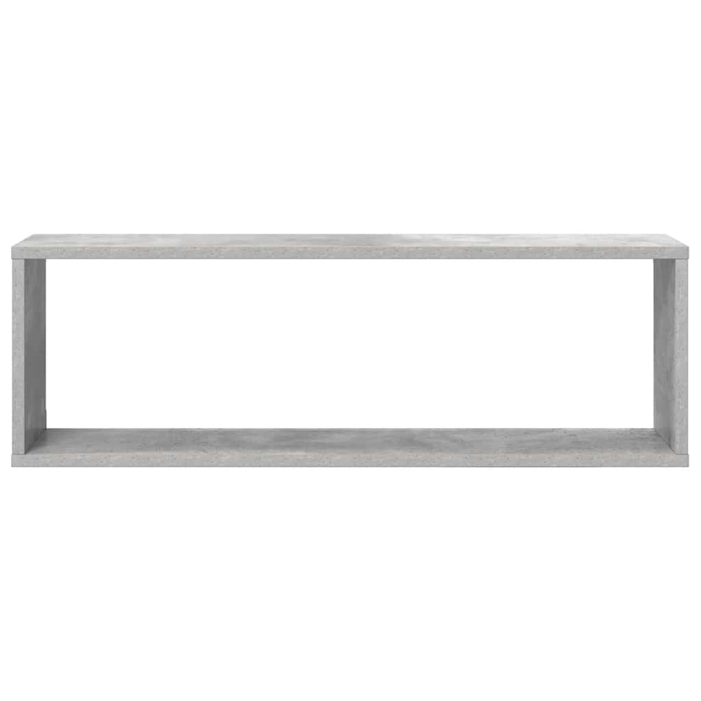 Wall Cube Shelf 4 pcs Concrete Grey 80x15x26.5 cm Engineered Wood