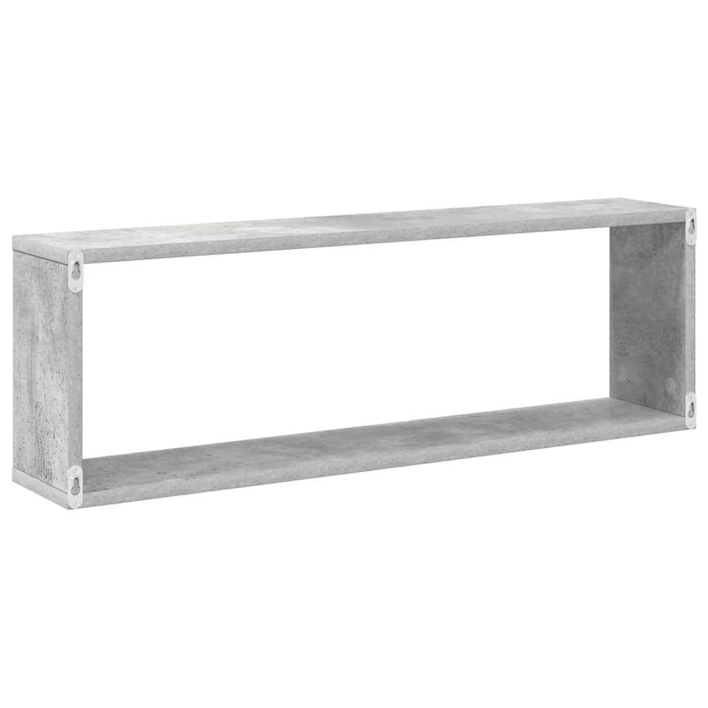 Wall Cube Shelves 4 pcs Concrete Grey 80x15x26.5 cm