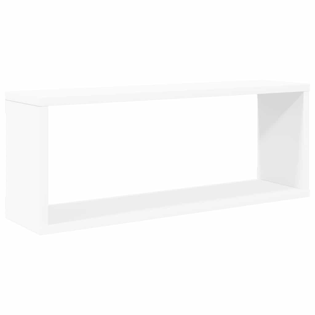 Wall Cube Shelf 2 pcs White 60x15x23 cm Engineered Wood