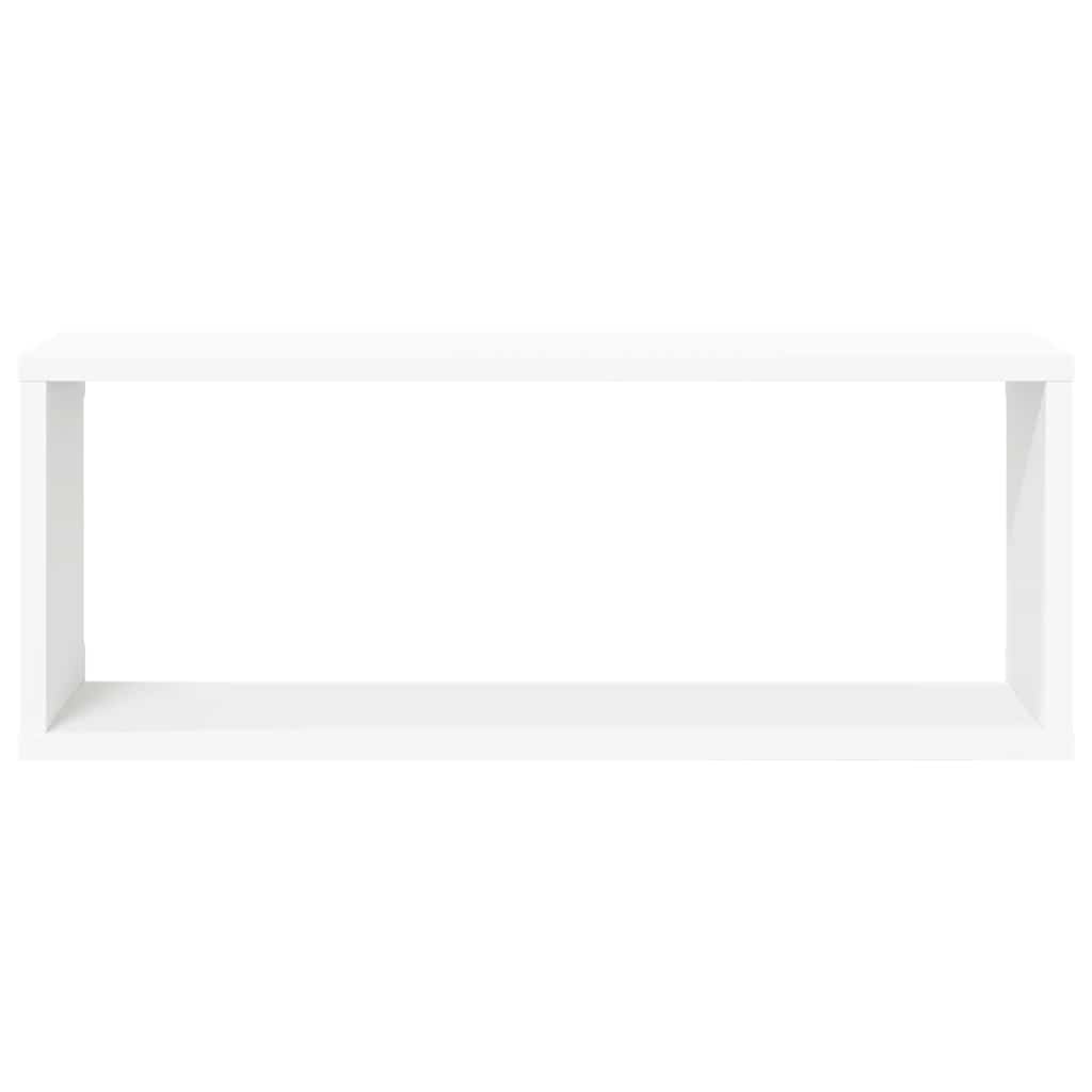 Wall Cube Shelf 2 pcs White 60x15x23 cm Engineered Wood