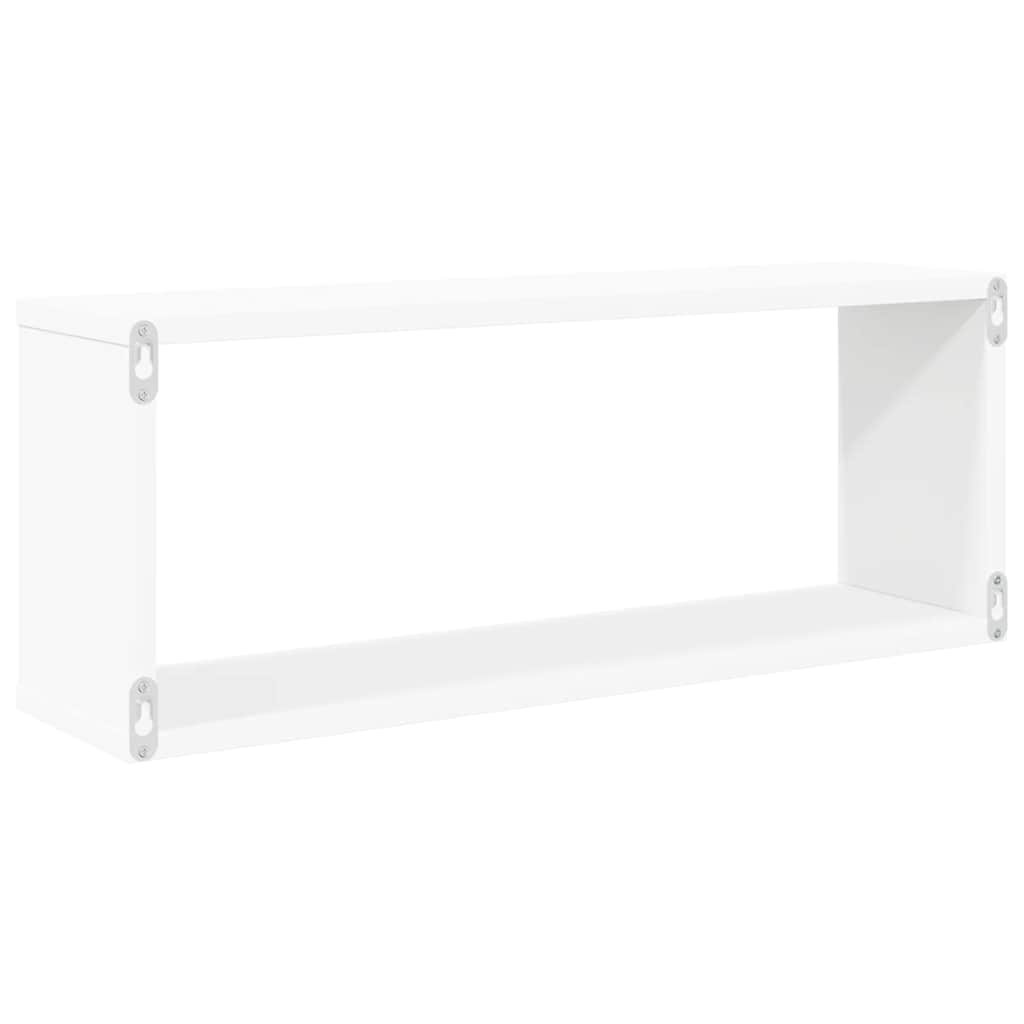 Wall Cube Shelf 2 pcs White 60x15x23 cm Engineered Wood