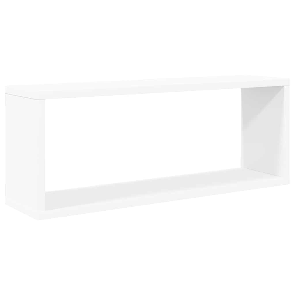 807134 vidaXL Wall Cube Shelves 4 pcs White 60x15x23 cm Engineered Wood