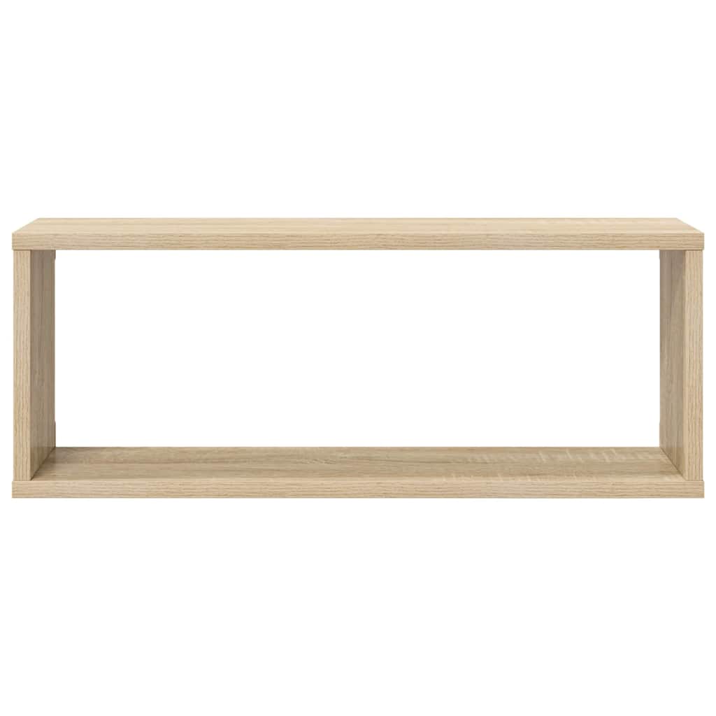 807143 vidaXL Wall Cube Shelves 4 pcs Sonoma Oak 60x15x23 cm Engineered Wood