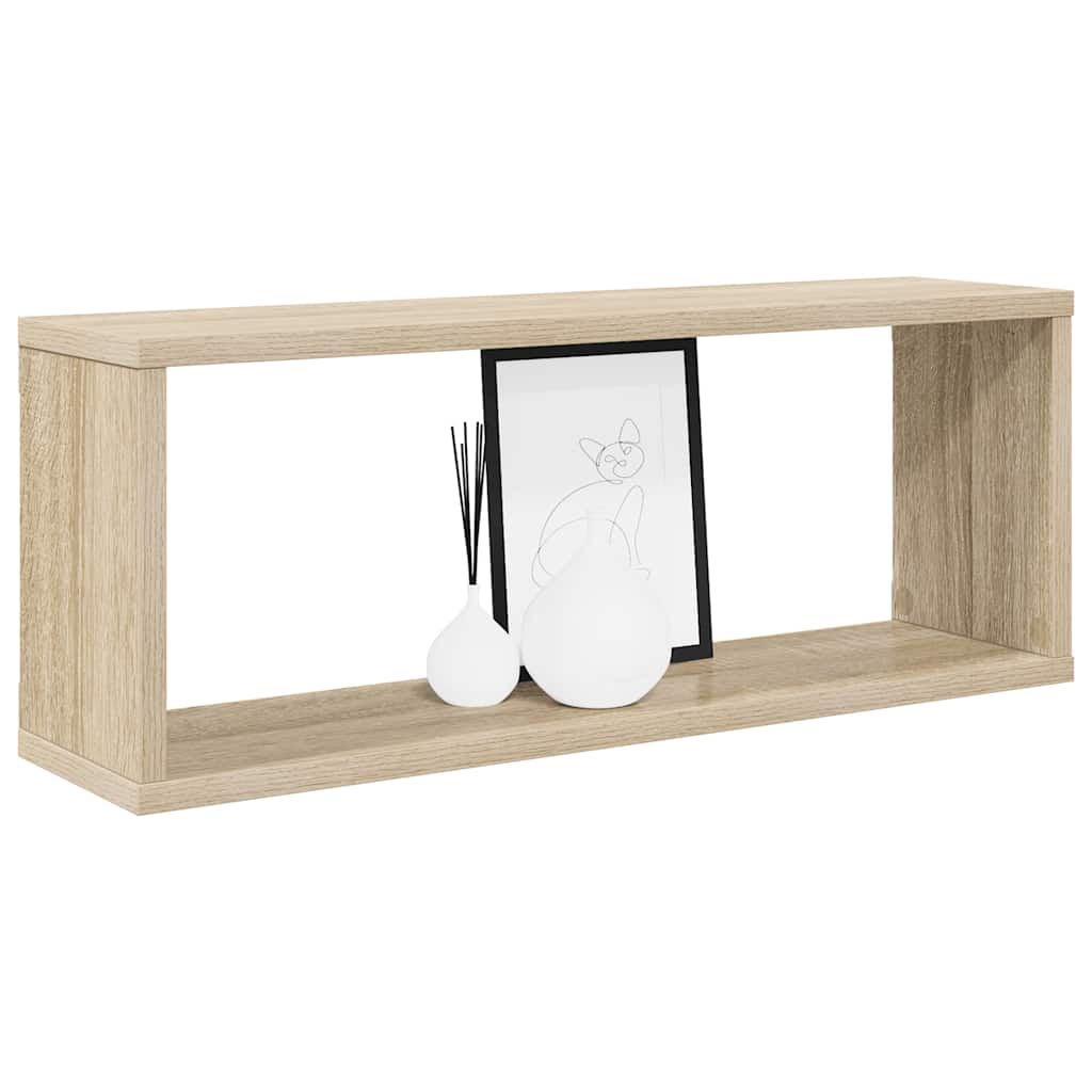 Wall Cube Shelf 6 pcs Sonoma Oak 60x15x23 cm Engineered Wood