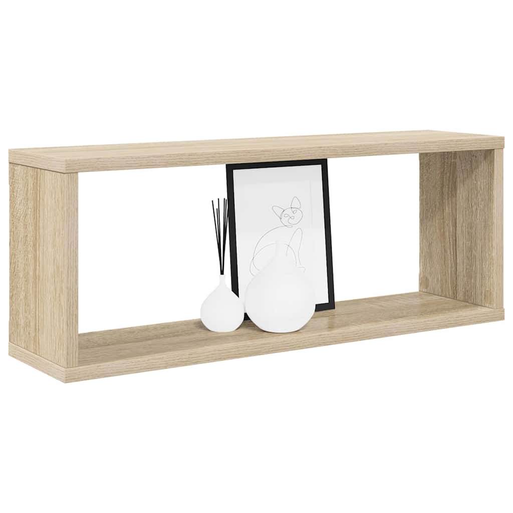 807144 vidaXL Wall Cube Shelves 6 pcs Sonoma Oak 60x15x23 cm Engineered Wood