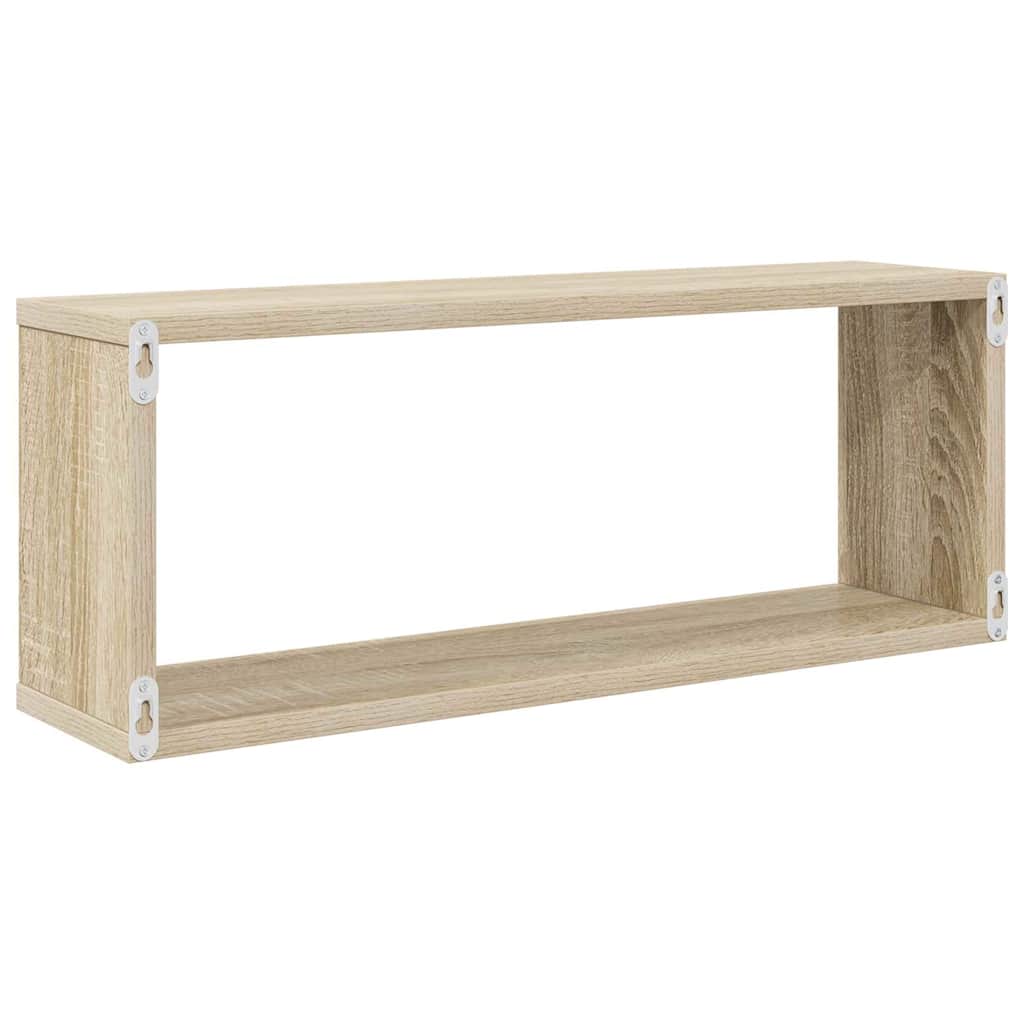 807144 vidaXL Wall Cube Shelves 6 pcs Sonoma Oak 60x15x23 cm Engineered Wood