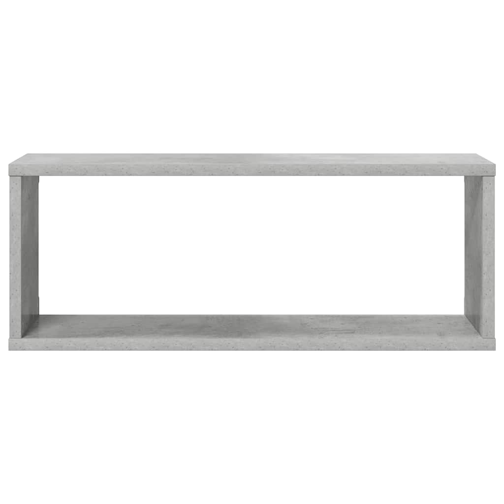 Wall Cube Shelf 4 pcs Concrete Grey 60x15x23 cm Engineered Wood