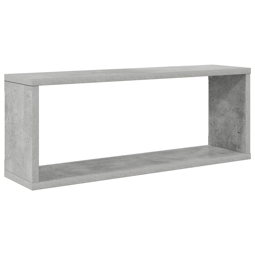 807147 vidaXL Wall Cube Shelves 6 pcs Concrete Grey 60x15x23 cm Engineered Wood