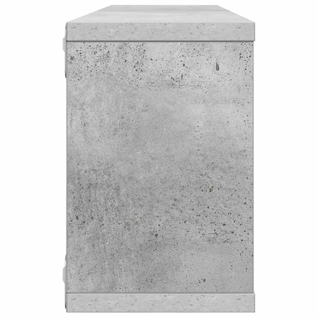 Wall Cube Shelf 6 pcs Concrete Grey 60x15x23 cm Engineered Wood