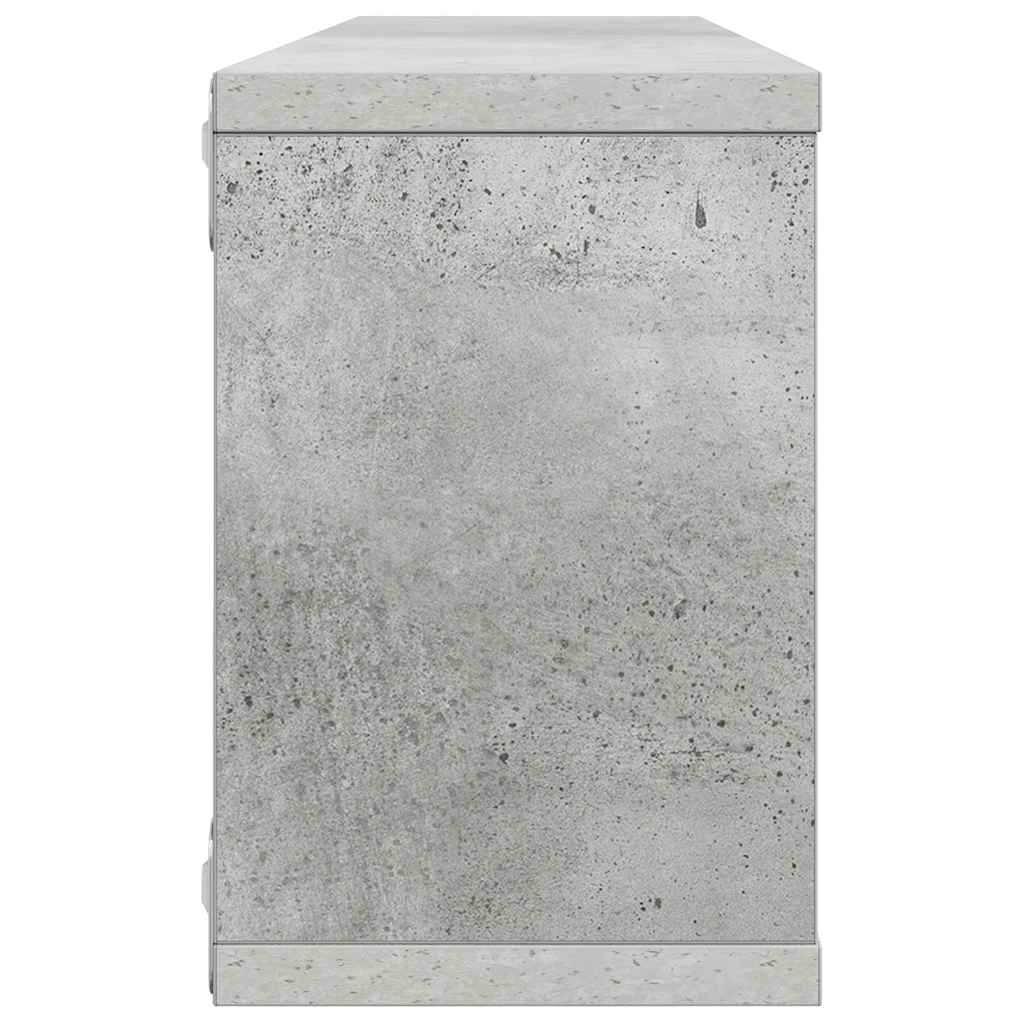807147 vidaXL Wall Cube Shelves 6 pcs Concrete Grey 60x15x23 cm Engineered Wood