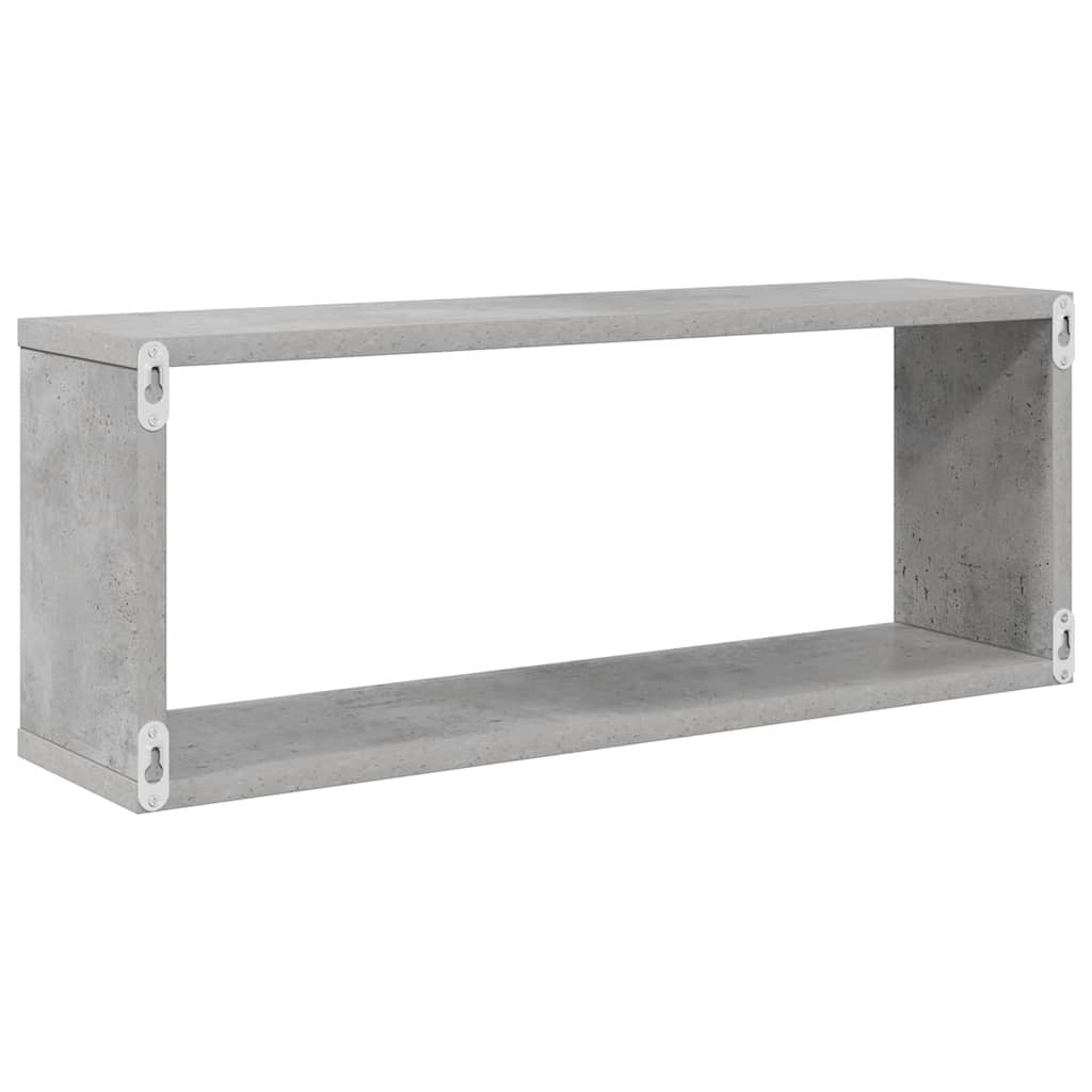 Wall Cube Shelf 6 pcs Concrete Grey 60x15x23 cm Engineered Wood