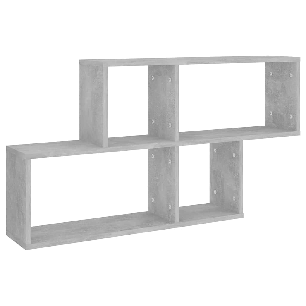 807164 vidaXL Wall Shelf Concrete Grey 100x18x53 cm Engineered Wood