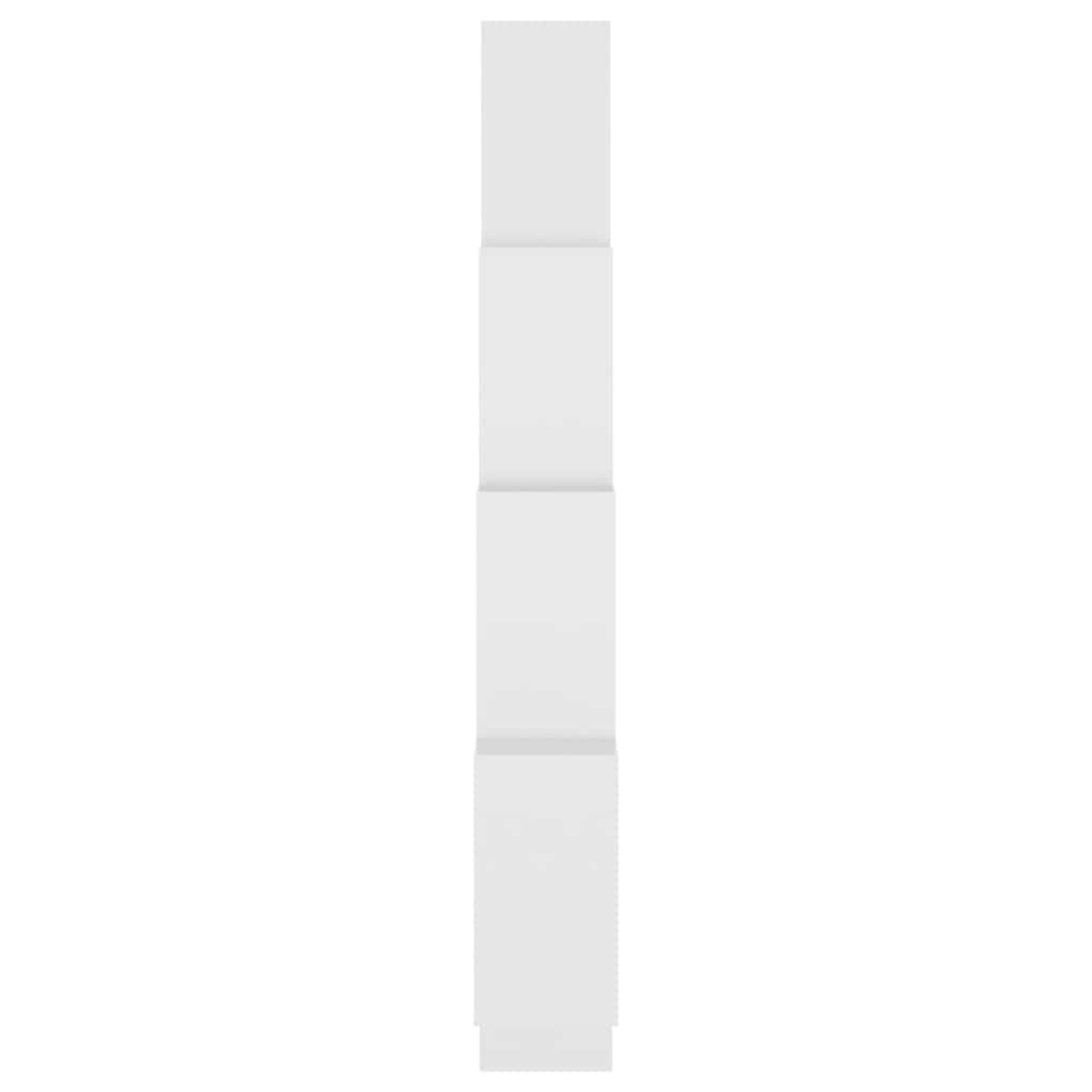 807178 vidaXL Wall Cube Shelf White 90x15x119 cm Engineered Wood