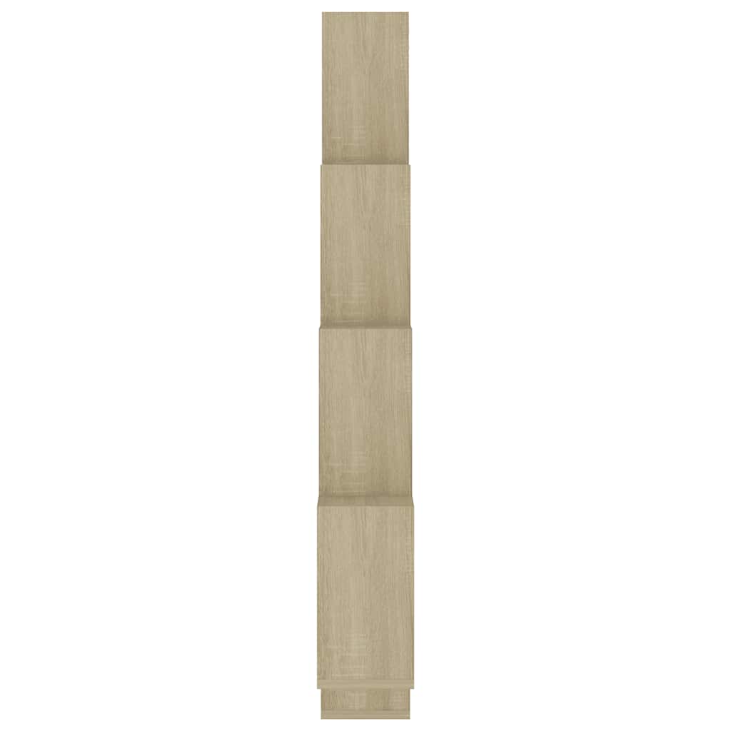Wall Cube Shelf Sonoma Oak 90x15x119 cm Engineered Wood