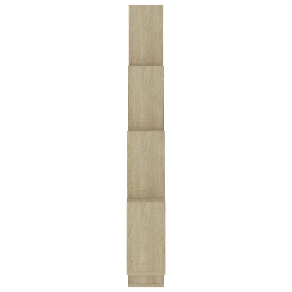 807181 vidaXL Wall Cube Shelf Sonoma Oak 90x15x119 cm Engineered Wood