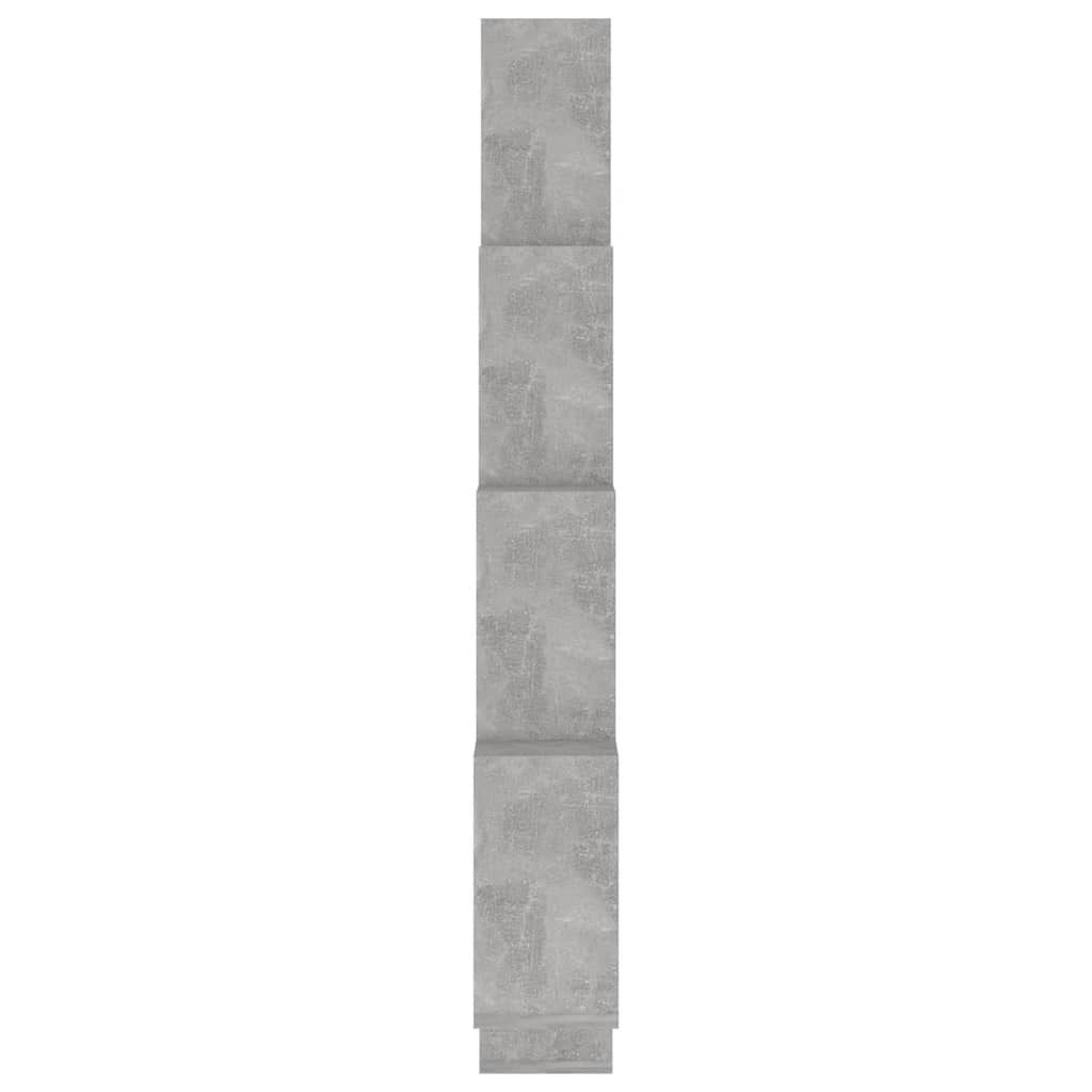 Wall Cube Shelf Concrete Grey 90x15x119 cm Engineered Wood