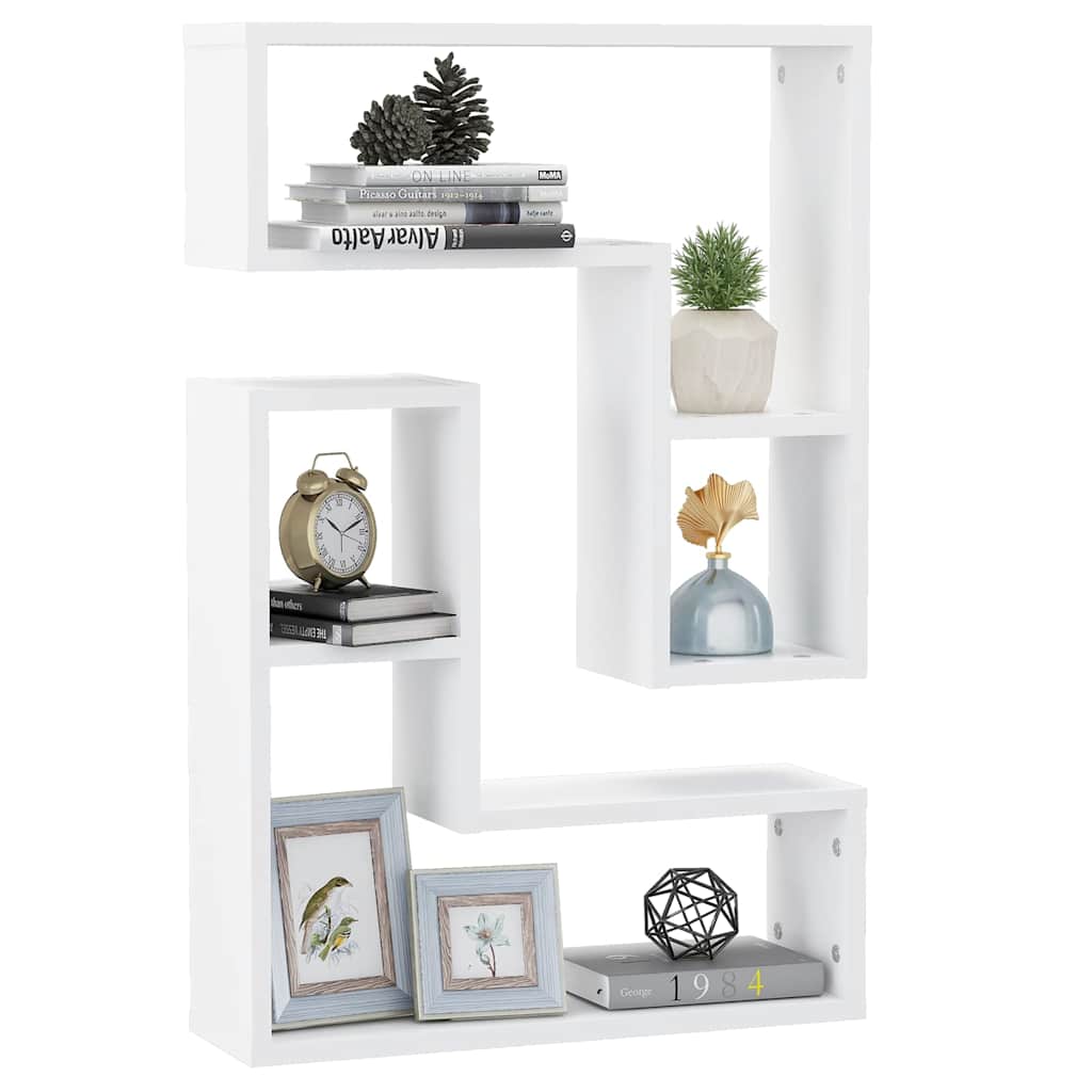 807214 vidaXL Wall Shelves 2 pcs White 50x15x50 cm Engineered Wood
