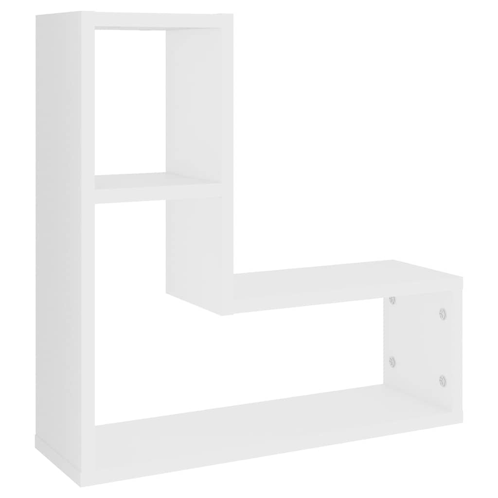 807214 vidaXL Wall Shelves 2 pcs White 50x15x50 cm Engineered Wood